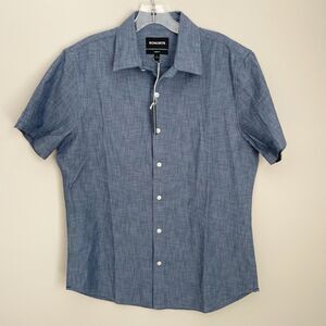 Bonobos Size L Tailored Fit Button Down Casual Shirt Gray NEW
